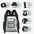 thumbnail image 6 of Cshidworld 16" Large Clear Backpack, PVC Transparent Backpack Stadium Approved with Reinforced Strap College Bookbag with Front Pocket for Workplace Stadium Travel Security Festival College, Black, 6 of 7