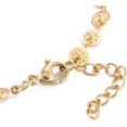 thumbnail image 3 of 1 Pcs PVD Vacuum Plating 304 Stainless Steel Link Chain Bracelets Flat Round with Flower Bracelets Golden Bracelets Jewel for Women Jewelry DIY Necklace Bracelet Craft Making 1pc, 3 of 3