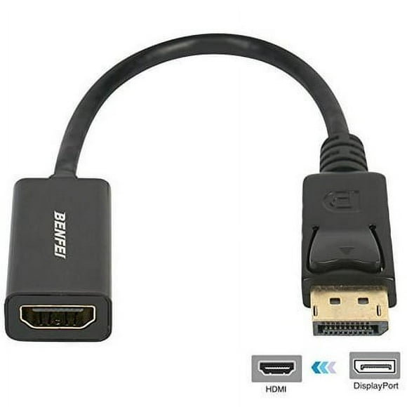 DisplayPort to HDMI Adapter, Benfei DP Display Port to HDMI Converter Male to Female Gold-Plated Cord for Lenovo Dell HP and other Brand