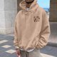thumbnail image 3 of MHFRRA Sudadera con Capucha y Sudadera para Hombre, Jersey de Manga Larga con Estampado Delantero y Trasero para Uso Informal, Corte Holgado, Ideal para Otoño E Invierno Caqui, 3 of 5