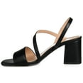 thumbnail image 3 of Journee Womens Lirryc Open Square Toe Block Heel Sandals, Widths Available, 3 of 10