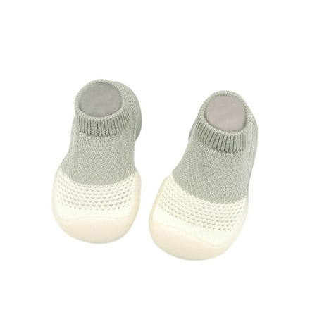 

XINSHIDE Shoes Infant Toddler Indoor First Walkers Baby Mixed Colors Mesh Socks Baby Elastic Shoes Casual Baby Shoes