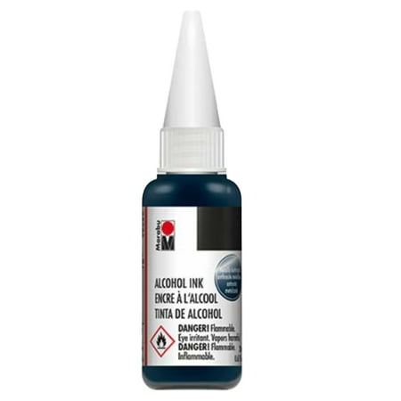 Razzle Dazzle Metallic Anthracite Marabu Alcohol Ink - Fast Drying Resin, Polymer Clay, Stone, Leather, Highly Saturated, Extremely Vibrant and Versatile, Acid-Free, Dye-Based, and Transparent Ink