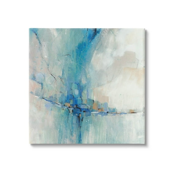 Stupell Industries Abstract Blue Square Shapes Painting Gallery Wrapped Canvas Print Wall Art, Design by Tim OToole