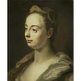 thumbnail image 2 of Balthasar Denner 12x14 Gold Ornate Wood Frame and Double Matted Museum Art Print Titled - Portrait of a Woman (1731), 2 of 4