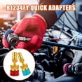 thumbnail image 3 of Lieonvis R1234YF to R134A Adapter,Blue and Red High Low Side R1234YF Adapters AC Hose Fitting Connectors for R1234YF CAC Evacuation Recharging,R1234YF/R12 to R134A Car Air-Conditioning, 3 of 9