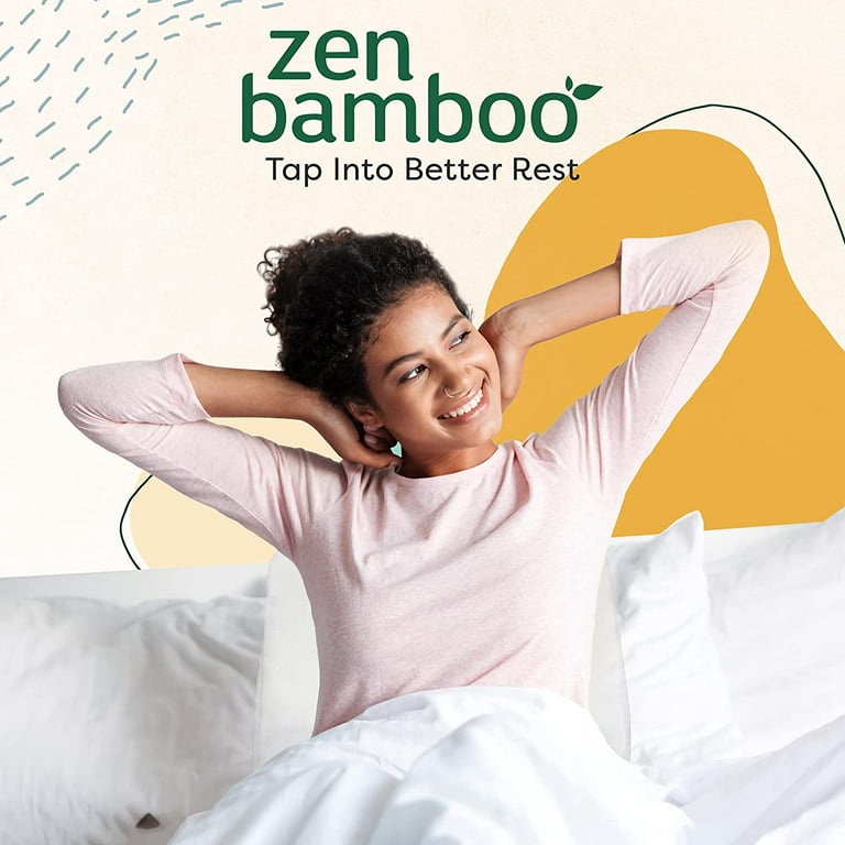 Zen Bamboo Wedge Pillows for Sleeping - Luxury Foam Leg Elevation Pillow  for Leg & Back Discomfort w/Removable Cover