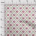 thumbnail image 1 of oneOone Georgette Viscose Fabric Diamond|Leaves & Rose Floral Decor Fabric Printed BTY 42 Inches Wide, 1 of 4