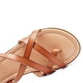 thumbnail image 3 of Ataiwee Women's Flat Slide Sandals - Casual Multiple Straps Criss Cross Thong Flat Summer Shoes., 3 of 7