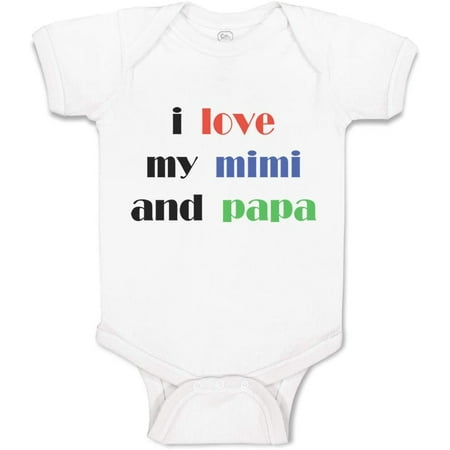 

Custom Baby Bodysuit I Love My Mimi and Papa Grandparents Boy & Girl Clothes