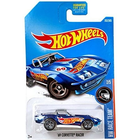 Corvette Race - hot wheels 2017 hw race team '69 corvette racer 352/365, blue