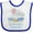 White and Royal, variant on Inktastic My Grandma Loves Me Cute Elephants Clouds Moon and Stars Boys or Girls Baby Bib