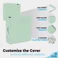 thumbnail image 5 of Enday 3 Ring Binder, Round Ring Pastel With Clear View Cover for Letter Size 8.5 x 11'' Paper & 2 Inside Pockets 3-Inch Green, 5 of 6
