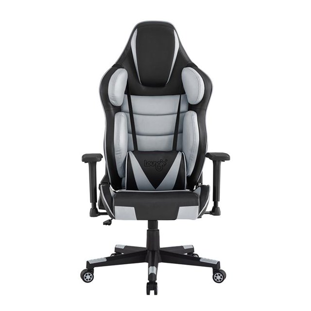 Posh Living Joann Faux Leather Game Chair Grey