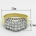 thumbnail image 2 of Womens Ring Damond Mountain Stainless Steel Ring with AAA Grade CZ in Clear, 2 of 4