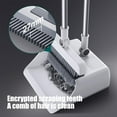 thumbnail image 4 of YIMWNYI 3-in-1 Broom and Dustpan Set with Stainless Steel Handle, Long Handle for Comfortable Sweeping, 180° Rotating Broom Head, Space-Saving Design for Home and Office Cleaning, Hidden Floor Brush, 4 of 9