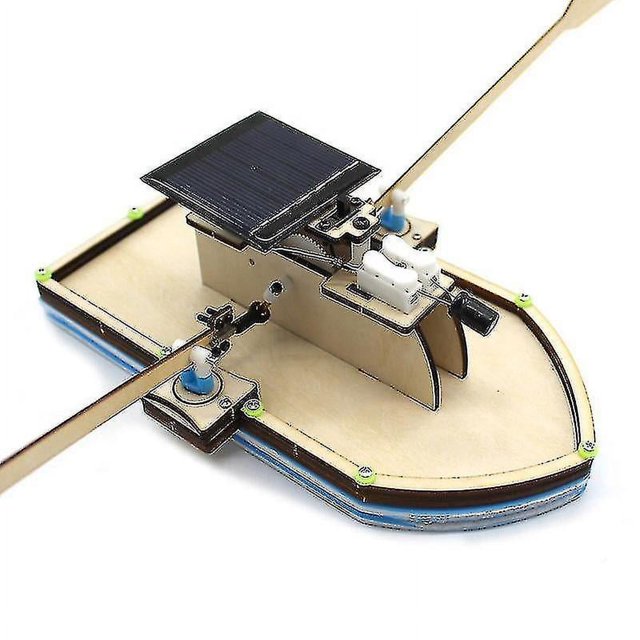 Modelo de juguetes modelo de madera conjunto de barco Diy Kit hecho a mano modelo Solar montado en condensador
