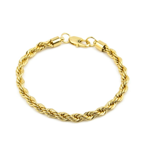 14K Yellow Gold Bracelet Twist Cuban Chain Bracelet for Women Chain Bracelet Jewelry Gifts