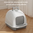 thumbnail image 4 of Thehsnt Large Cat Litter Box with Lid, Closed Kitten Litter Pan with Litter Scoop Cat Enclosed Toilet Spacious Interior Pet Supplies, 4 of 8