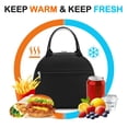 thumbnail image 3 of Lunch Bag for Women&Men,Adult Insulated Lunch Box,Small Cooler Lunch Containers,Reusable Lunch Tote Bags for Work Travel Picnic,Black, 3 of 7