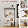thumbnail image 2 of QinaQin 5-in-1 Hall Tree with Bench and Shoe Storage, Entryway Coat Rack with Hanging Rod and 9 Hooks, 2 of 8