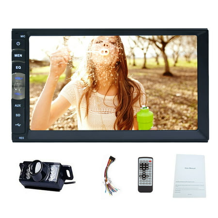Bluetooth MP5 Player Car stereo System Front USB/TF FM Aux Input 7 inch Capacitive Touchscreen Mirror Link for Android GPS APP Universal 2 Din HD Bluetooth USB/TF FM Aux Input Car Radio NO-DVD (Best Internet Radio App For Android)