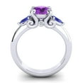 thumbnail image 4 of 2.50 Ct Round Shape Amethyst & Blue Sapphire Gemstone Stunning Engagement Ring for her Solid 14K White Gold Size 6.5 by Diamond-Capitals, 4 of 8