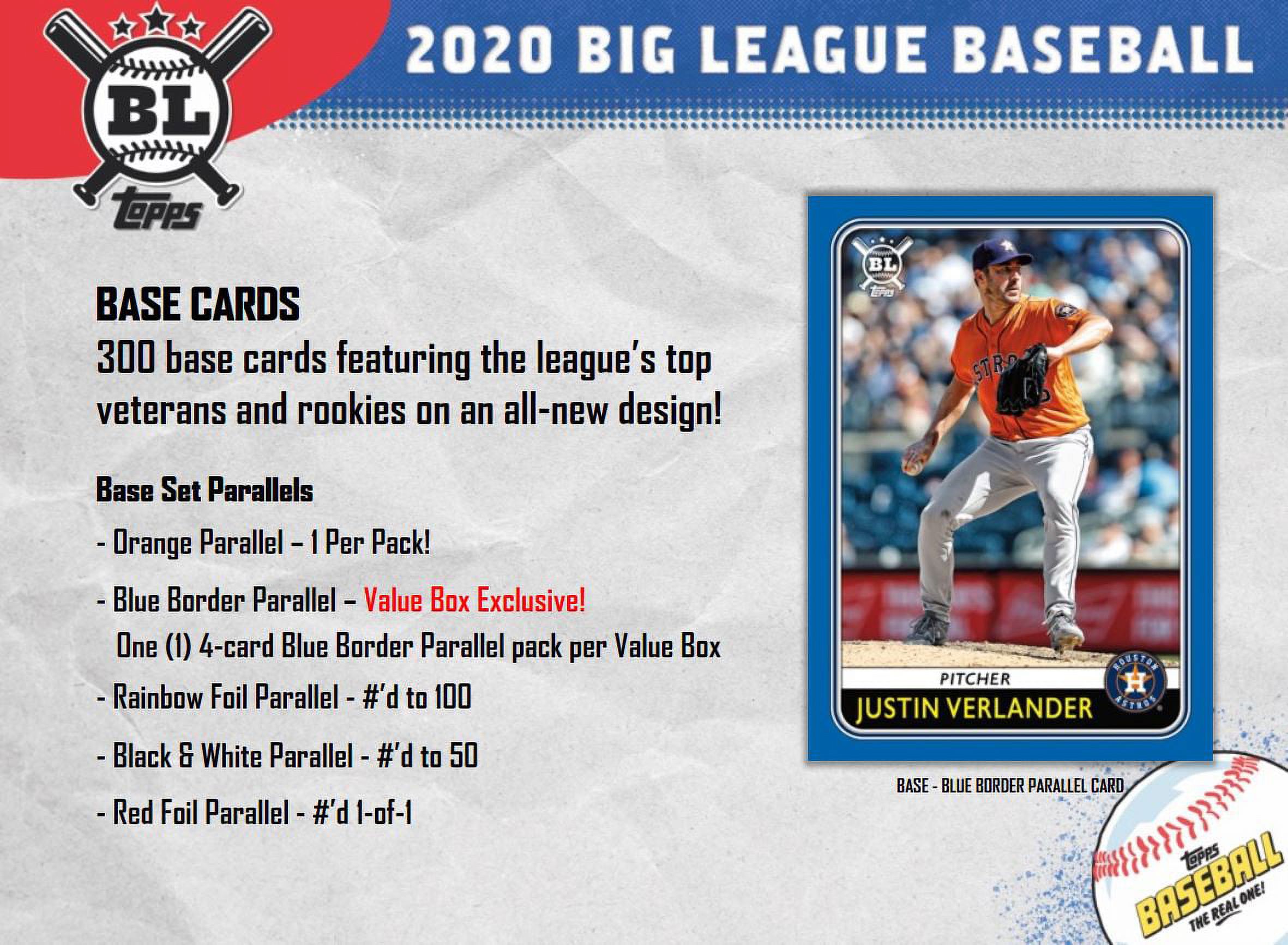 2020 Topps Big League Baseball MLB Trading Cards Blaster Box- 10 packs per Box | 10 cards Per Pack | 5 Blue Parallel per box - image 3 of 6