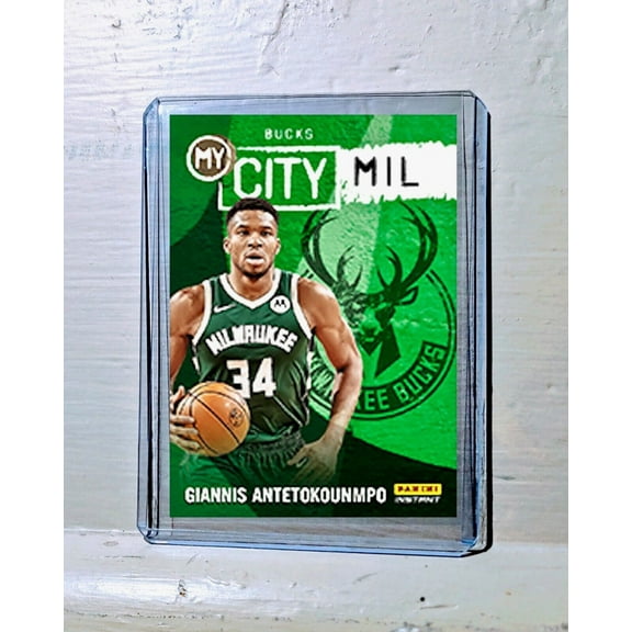 Giannis Anttokounmpo 2023-24 Panini NBA #5 MyCity Basketball Card Bucks 1/543