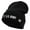 Black, variant on US Army Star Embroidered 12 Inch Long Knitted Beanie - Navy OSFM