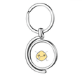 thumbnail image 1 of Cara de máscara aturdida. Rotating keychain Metal Keyring Holder, 1 of 2