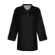 thumbnail image 4 of Camisa SCZ femenina casual solapa manga 3/4 con botones color negro talla 3XL, 4 of 4
