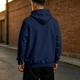 thumbnail image 4 of HAJWOH Men's Hoodie Long Sleeve Hooded Collar Sweatshirt Drawstring Kangaroo Pockets Athletic Pullover, 4 of 5