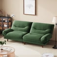 thumbnail image 6 of Furmax Futon with Five Angles Adjustable Armrests and Adjustable Backrest Futon Sofa Couch for Small Spaces Living Room Office,Green, 6 of 7