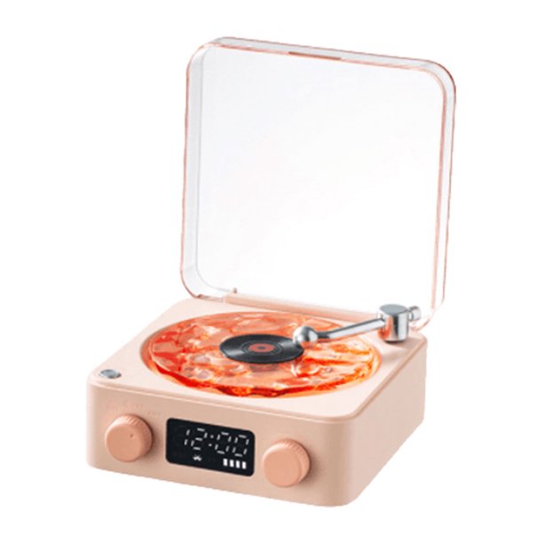 Reproductor de discos retro Ndcxsfigh Altavoz inalámbrico estéreo Bluetooth