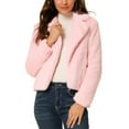 thumbnail image 1 of CHAQUETA CORTA DE FALSO PIEL SUELTA DE MODA INVIERNO PARA MUJERES CHIC XS ROSA, 1 of 8