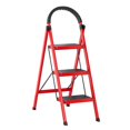 thumbnail image 3 of Limorve Step Ladder, 3 Step Ladder Folding Step Stool, Multi-Purpose Collapsible Ladder for Home or RV Outdoor Work, Heavy Duty 330 lbs Load (White, Red), 3 of 8