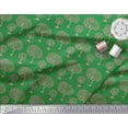 thumbnail image 3 of Soimoi Green Cotton Voile Fabric Leaves & Tree Printed Fabric 1 Yard 42 Inch Wide, 3 of 3