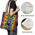 thumbnail image 3 of Dancing Bears Bolso de tela con estampado de lienzo para mujer, bolsa de compras reutilizable y estética, con cremallera interior, regalo para mujer,40*45cm., 3 of 6