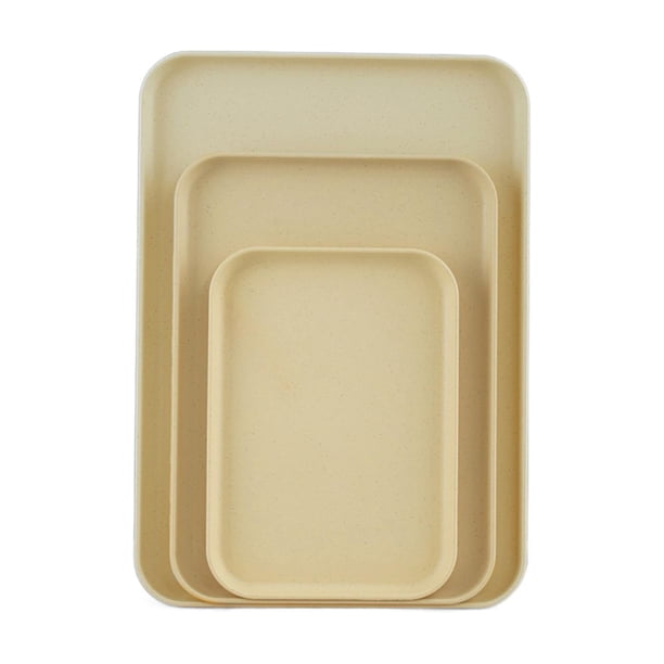 Juego de bandejas ZJDOAK: bandejas de plástico reutilizables para galletas, aperitivos, charcutería, refrigerios, postres y fiestas. Bandeja apilable para encimera de cocina, sin BPA.