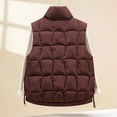 thumbnail image 4 of Hvyesh Women Winter Puffer Vest Lightweight Stand Collar Sleeveless Padded Jackets Oversized Puffer Waistcoat with Pockets, 4 of 10