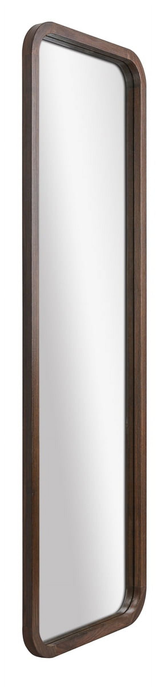 Mainstays 17x53 Walnut Framed Large Wall Mirror for Bathroom or Living Room