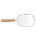 thumbnail image 3 of Milisten 1 Pc Portable Handheld Makeup Mirror Solid Wood Elliptical Makeup Mirror, 3 of 5