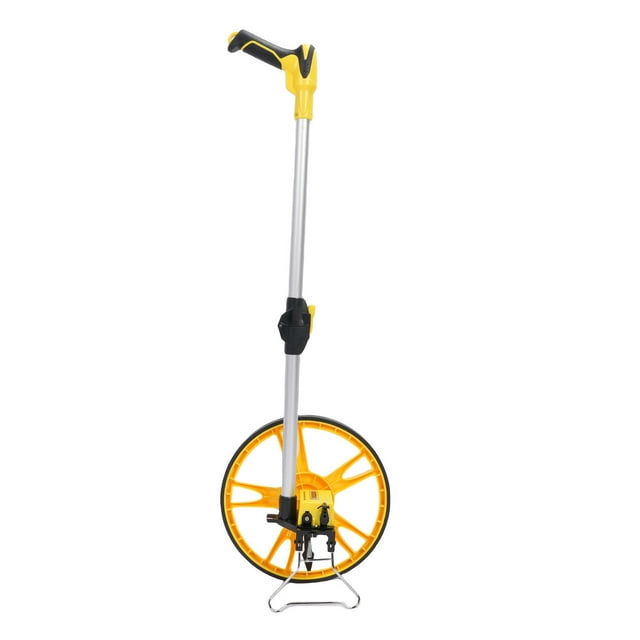 Mechanical Measuring Wheel, Aluminum Alloy Pole Distance Measuring Wheel Metric 9999.9m Hand Push for Individual and Industrial Use