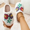 thumbnail image 5 of Gaexia Indoor Slippers for Women,Fuzzy Slippers Indoor Outdoor Comfortable Soft Sole Home Shoes With Floral Design for Ladies and Couples,Funny Slippers, 5 of 5