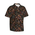 thumbnail image 2 of Daiia Floral Hawaiian Shirt for Men Gentle Cotton Regular Short Sleeve Casual-Large, 2 of 9