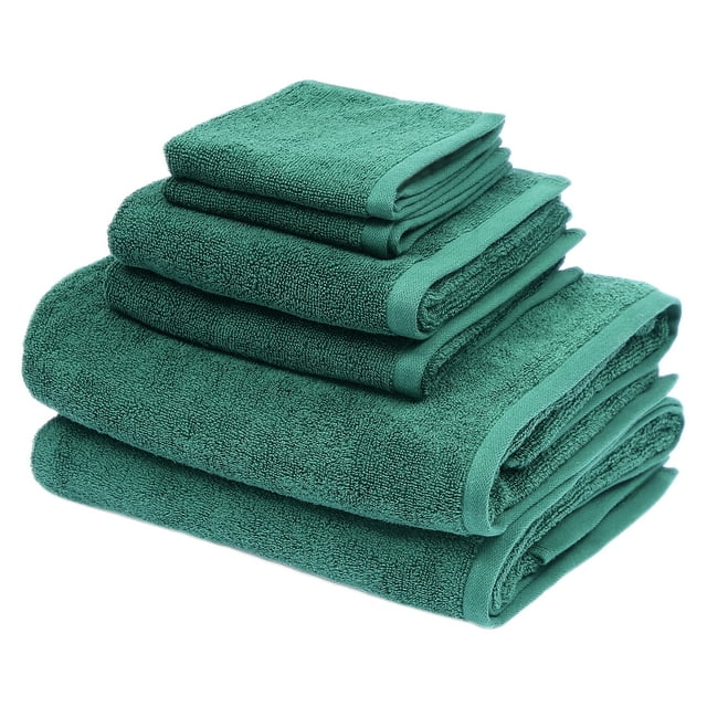 Holiday Time Dark Green Towel Set, 6-Pieces