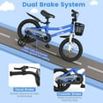 thumbnail image 5 of Costway 14'' Kid's Bike with Removable Training Wheels & Basket for 3-5 Years Old Blue, 5 of 8