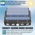thumbnail image 1 of Luces Solares Al Aire Libre con Sensor de Movimiento Luces Solares con 4 Cuentas LED, IP65 Impermeable para Jardín, Porche, Patio A, 1 of 5