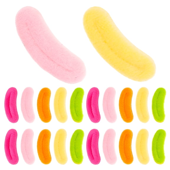 FRCOLOR 100 Pcs Mini Plush Stuffed Animal Toys Sausage Mouth Soft Cute Accessories Set